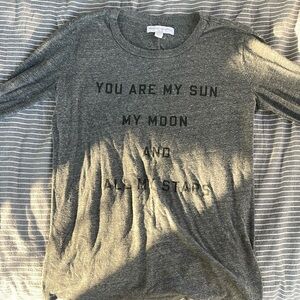 Spiritual Gangster grey Long Sleeve “You are my sun my moon and all my stars”